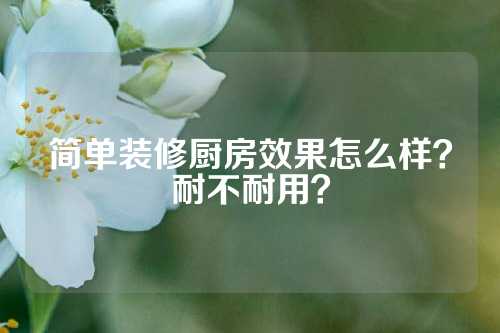 简单装修厨房效果怎么样？耐不耐用？