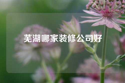 芜湖哪家装修公司好