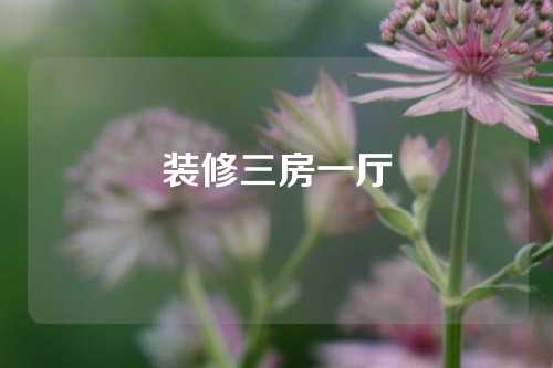 装修三房一厅