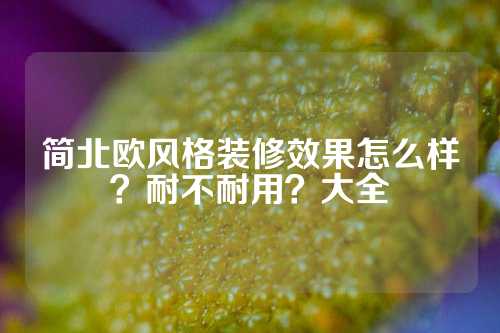 简北欧风格装修效果怎么样？耐不耐用？大全