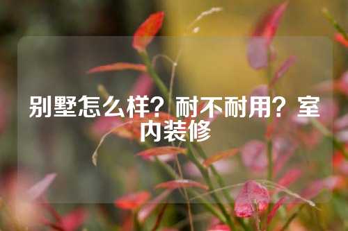 别墅怎么样？耐不耐用？室内装修