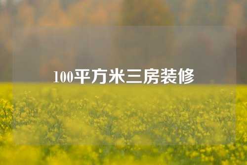 100平方米三房装修