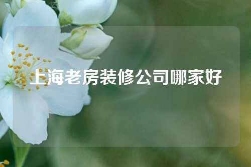 上海老房装修公司哪家好