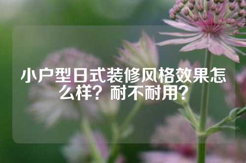 小户型日式装修风格效果怎么样？耐不耐用？