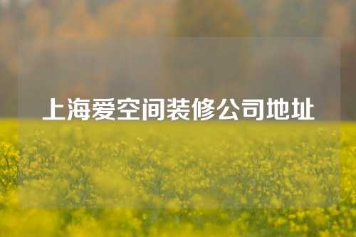 上海爱空间装修公司地址