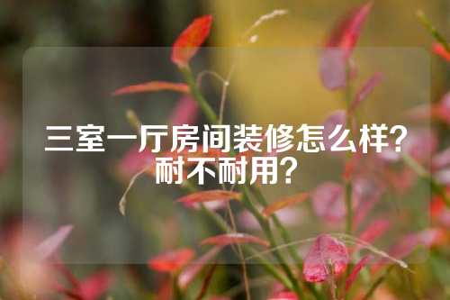 三室一厅房间装修怎么样？耐不耐用？