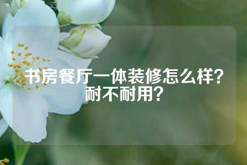 书房餐厅一体装修怎么样？耐不耐用？