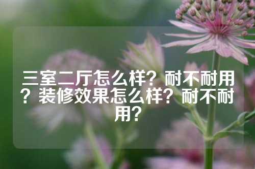 三室二厅怎么样？耐不耐用？装修效果怎么样？耐不耐用？