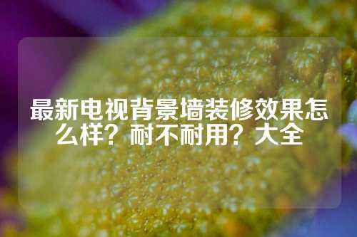 最新电视背景墙装修效果怎么样？耐不耐用？大全