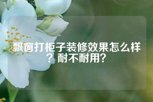 飘窗打柜子装修效果怎么样？耐不耐用？