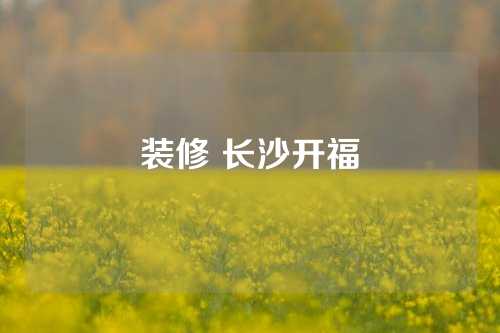 装修 长沙开福