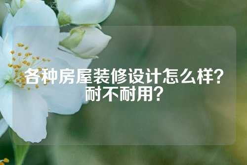 各种房屋装修设计怎么样？耐不耐用？