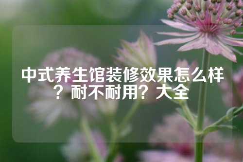 中式养生馆装修效果怎么样？耐不耐用？大全