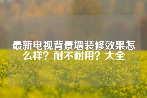 最新电视背景墙装修效果怎么样？耐不耐用？大全