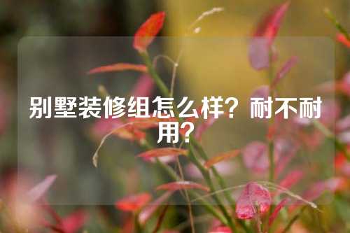 别墅装修组怎么样？耐不耐用？