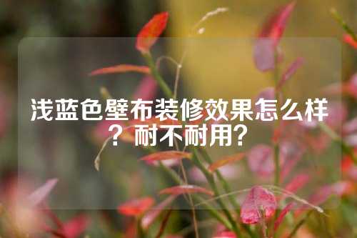 浅蓝色壁布装修效果怎么样？耐不耐用？