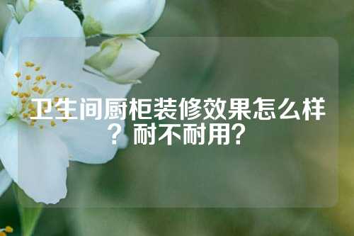 卫生间厨柜装修效果怎么样？耐不耐用？