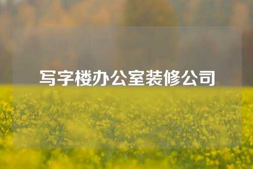 写字楼办公室装修公司