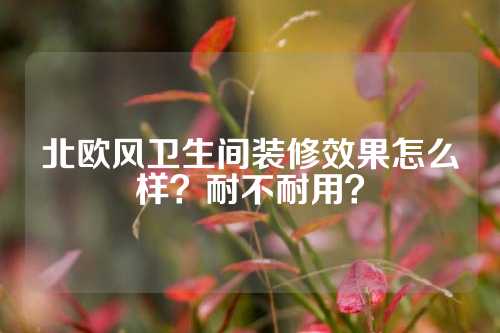 北欧风卫生间装修效果怎么样？耐不耐用？