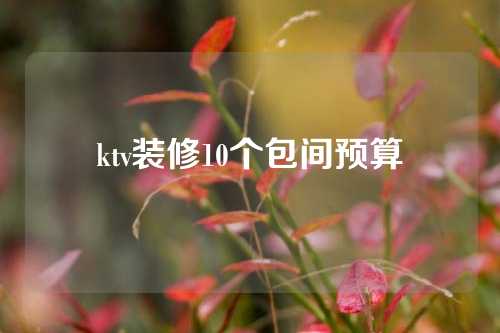 ktv装修10个包间预算